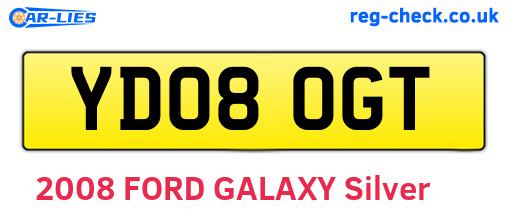 YD08OGT are the vehicle registration plates.