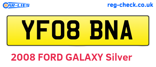 YF08BNA are the vehicle registration plates.