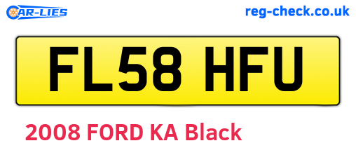 FL58HFU are the vehicle registration plates.