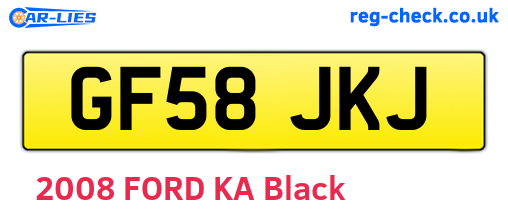 GF58JKJ are the vehicle registration plates.