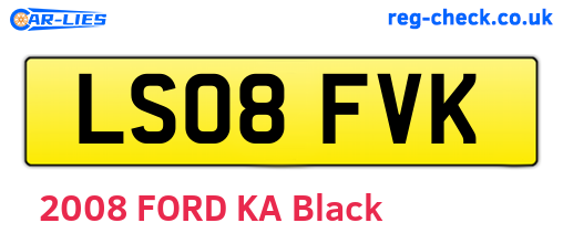 LS08FVK are the vehicle registration plates.