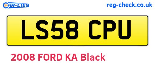 LS58CPU are the vehicle registration plates.