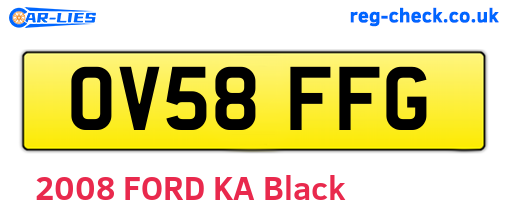 OV58FFG are the vehicle registration plates.