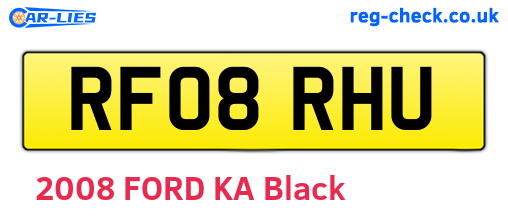 RF08RHU are the vehicle registration plates.