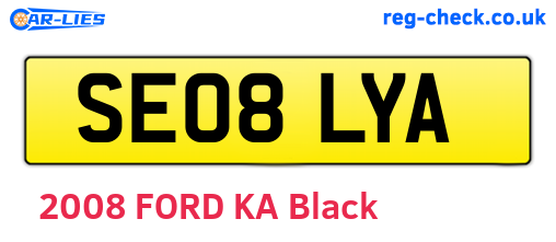 SE08LYA are the vehicle registration plates.