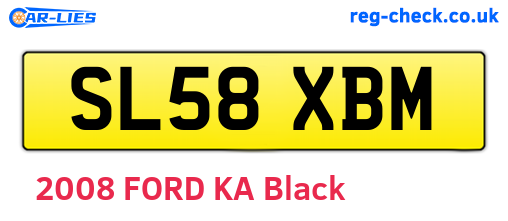 SL58XBM are the vehicle registration plates.