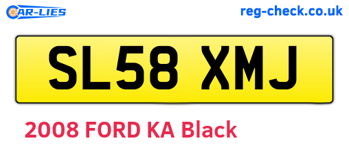 SL58XMJ are the vehicle registration plates.