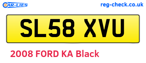SL58XVU are the vehicle registration plates.