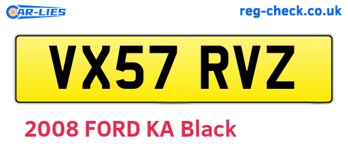 VX57RVZ are the vehicle registration plates.