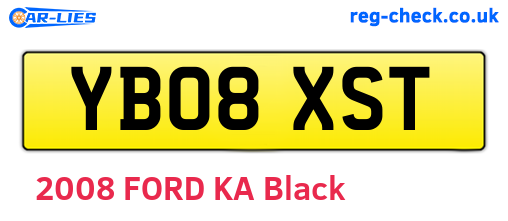 YB08XST are the vehicle registration plates.