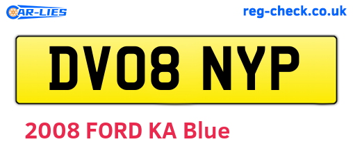 DV08NYP are the vehicle registration plates.