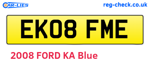 EK08FME are the vehicle registration plates.