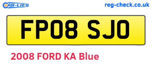 FP08SJO are the vehicle registration plates.