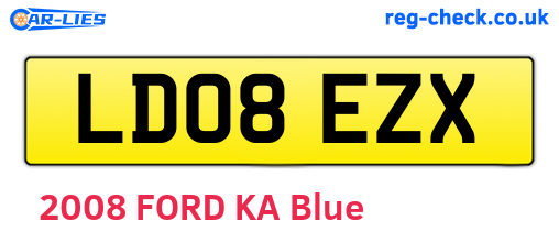LD08EZX are the vehicle registration plates.
