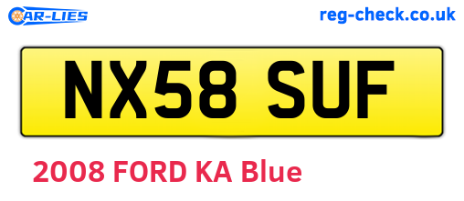 NX58SUF are the vehicle registration plates.