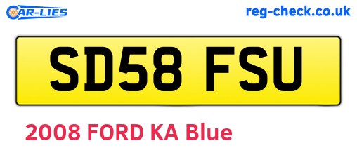 SD58FSU are the vehicle registration plates.