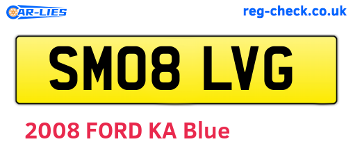 SM08LVG are the vehicle registration plates.