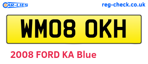 WM08OKH are the vehicle registration plates.