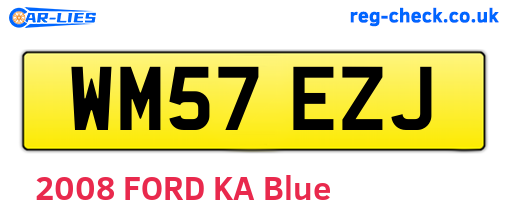 WM57EZJ are the vehicle registration plates.
