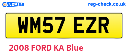 WM57EZR are the vehicle registration plates.