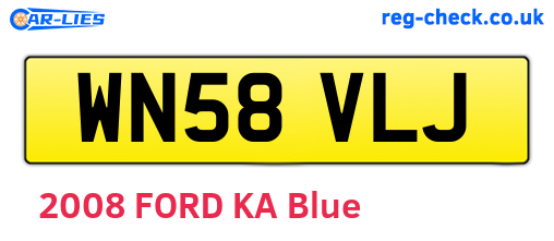 WN58VLJ are the vehicle registration plates.