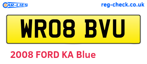 WR08BVU are the vehicle registration plates.