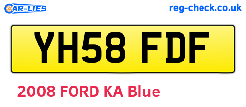 YH58FDF are the vehicle registration plates.