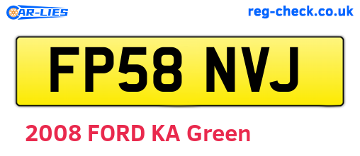 FP58NVJ are the vehicle registration plates.