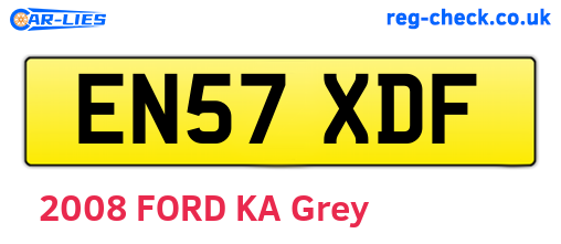 EN57XDF are the vehicle registration plates.