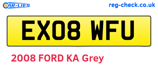 EX08WFU are the vehicle registration plates.