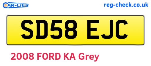SD58EJC are the vehicle registration plates.