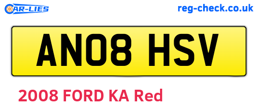 AN08HSV are the vehicle registration plates.