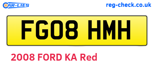 FG08HMH are the vehicle registration plates.