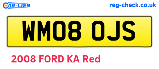 WM08OJS are the vehicle registration plates.