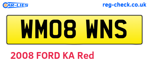 WM08WNS are the vehicle registration plates.