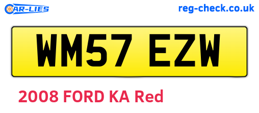 WM57EZW are the vehicle registration plates.