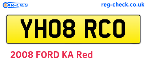 YH08RCO are the vehicle registration plates.