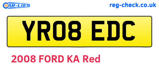 YR08EDC are the vehicle registration plates.