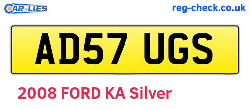 AD57UGS are the vehicle registration plates.