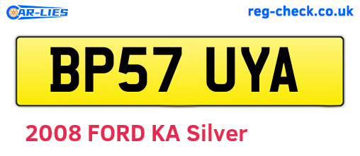 BP57UYA are the vehicle registration plates.