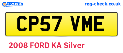CP57VME are the vehicle registration plates.