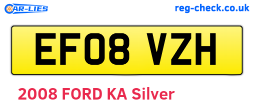 EF08VZH are the vehicle registration plates.