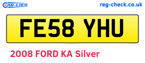 FE58YHU are the vehicle registration plates.
