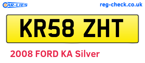 KR58ZHT are the vehicle registration plates.