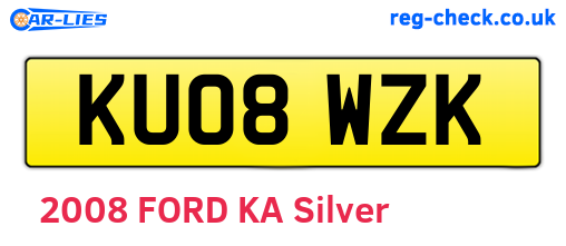 KU08WZK are the vehicle registration plates.