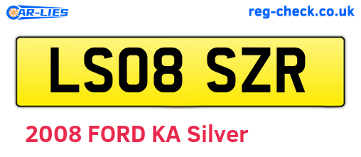 LS08SZR are the vehicle registration plates.