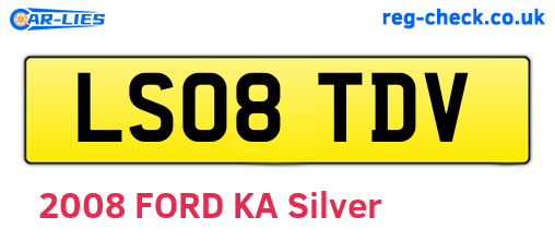 LS08TDV are the vehicle registration plates.