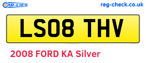 LS08THV are the vehicle registration plates.