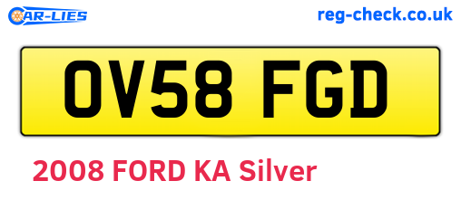 OV58FGD are the vehicle registration plates.