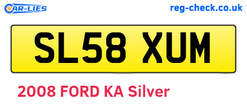 SL58XUM are the vehicle registration plates.